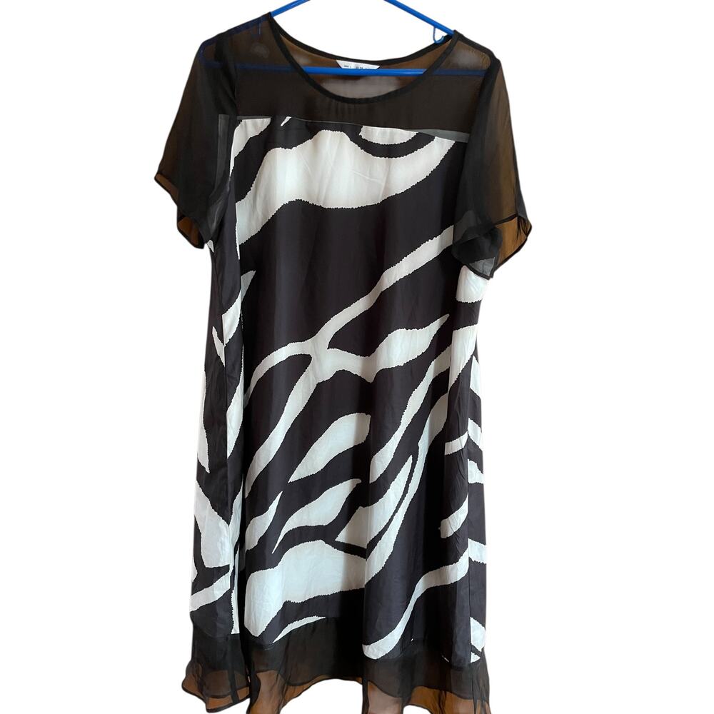 Tendency Black and White Zebra Dress